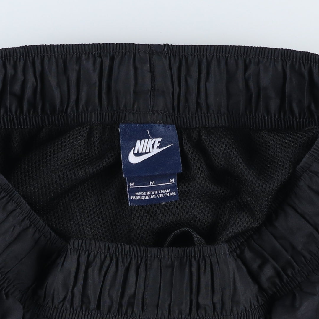 Nike warm-up pants, nylon pants, crinkle pants, men's size M polyester black type Vintage Second Hand