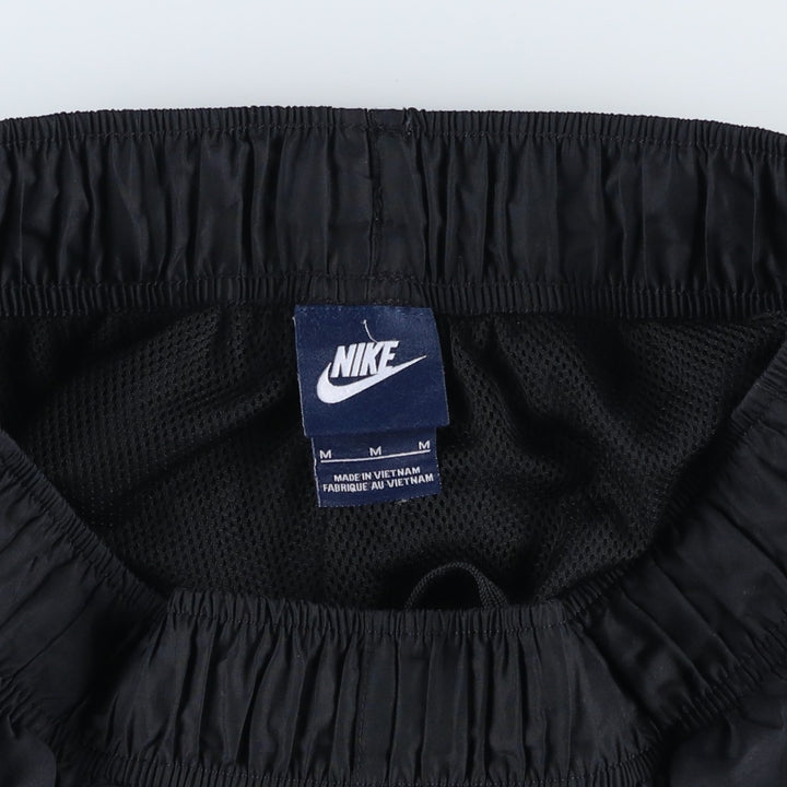 Nike warm-up pants, nylon pants, crinkle pants, men's size M polyester black type Vintage Second Hand