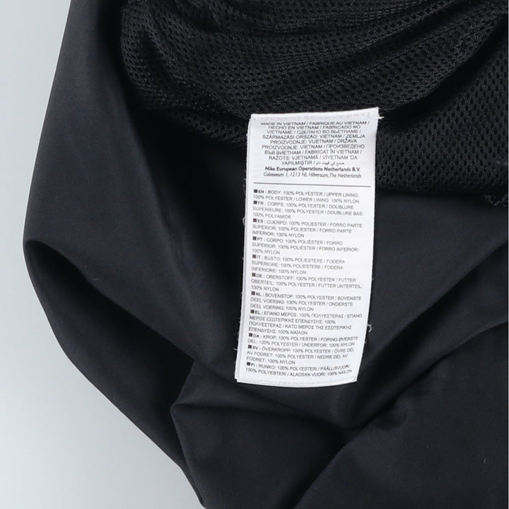 Nike warm-up pants, nylon pants, crinkle pants, men's size M polyester black type Vintage Second Hand
