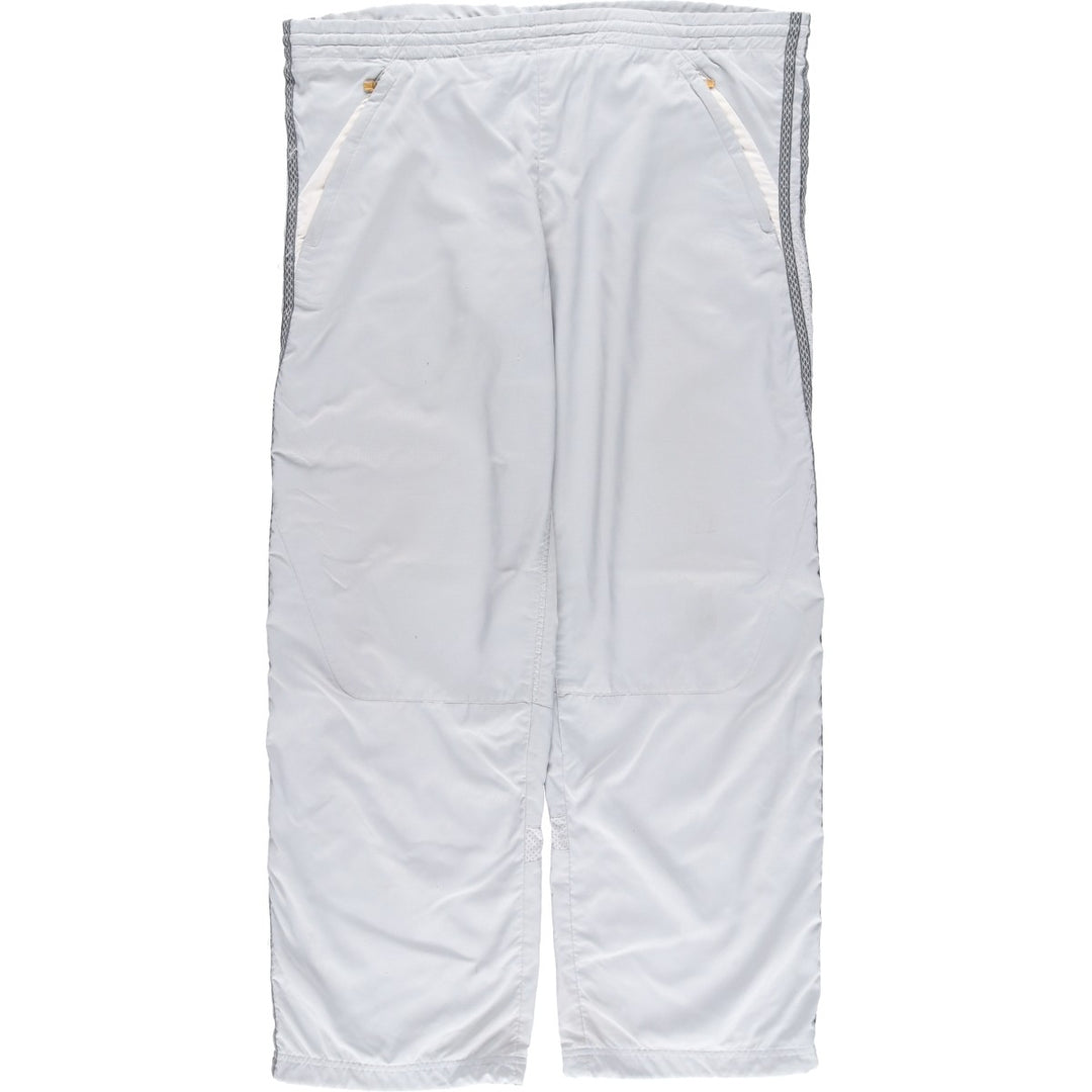 2000'S adidas CLIMA COOL warm-up pants, nylon pants with a crinkly feel, men's size S polyester gray type Vintage Second Hand