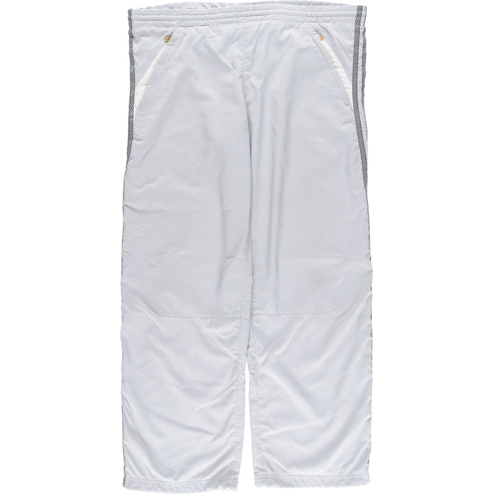 2000'S adidas CLIMA COOL warm-up pants, nylon pants with a crinkly feel, men's size S polyester gray type Vintage Second Hand
