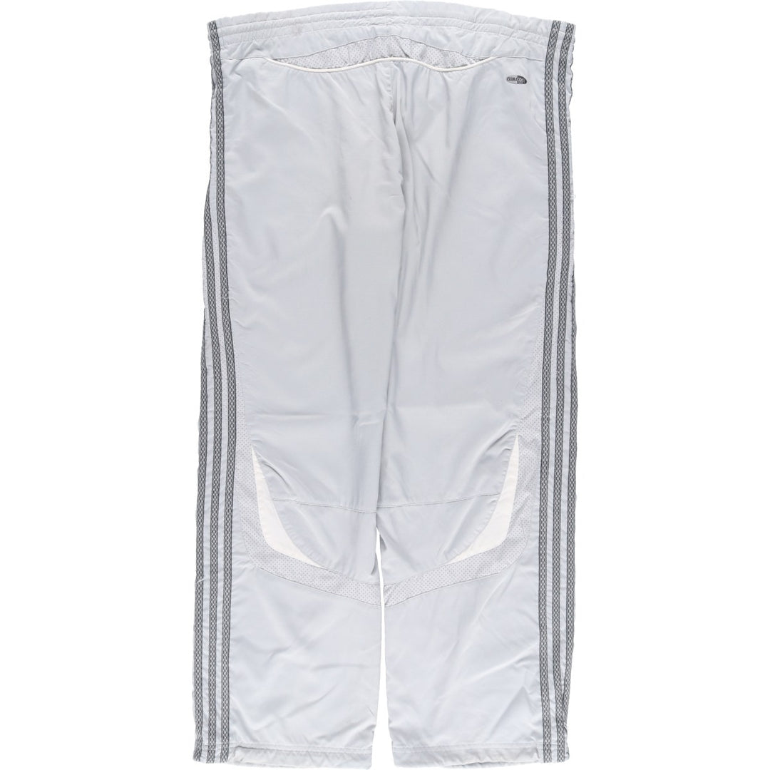 2000'S adidas CLIMA COOL warm-up pants, nylon pants with a crinkly feel, men's size S polyester gray type Vintage Second Hand