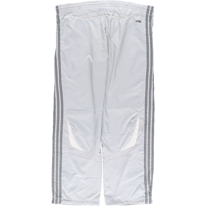 2000'S adidas CLIMA COOL warm-up pants, nylon pants with a crinkly feel, men's size S polyester gray type Vintage Second Hand