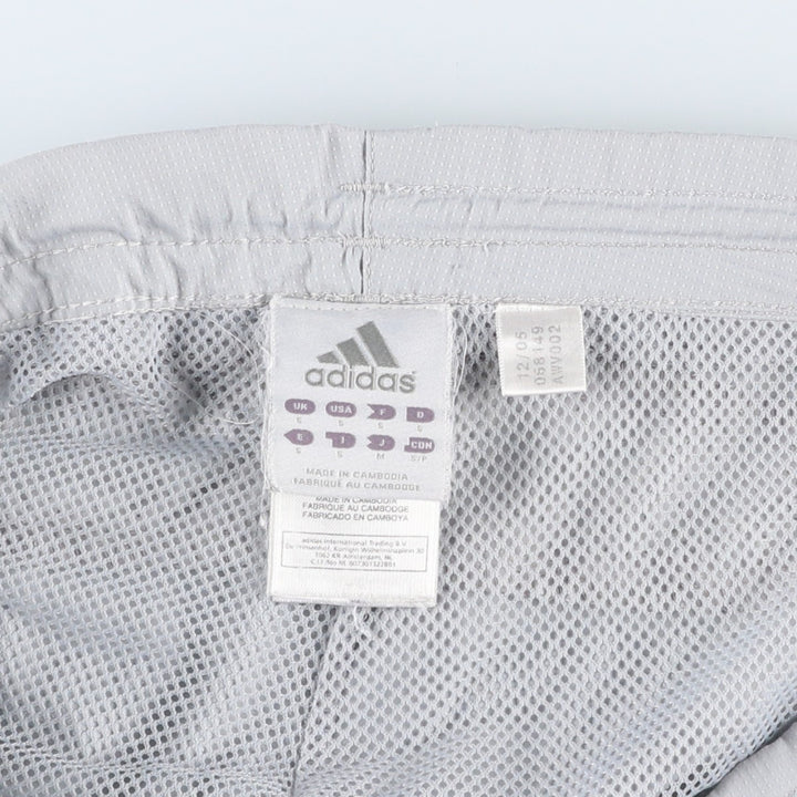 2000'S adidas CLIMA COOL warm-up pants, nylon pants with a crinkly feel, men's size S polyester gray type Vintage Second Hand