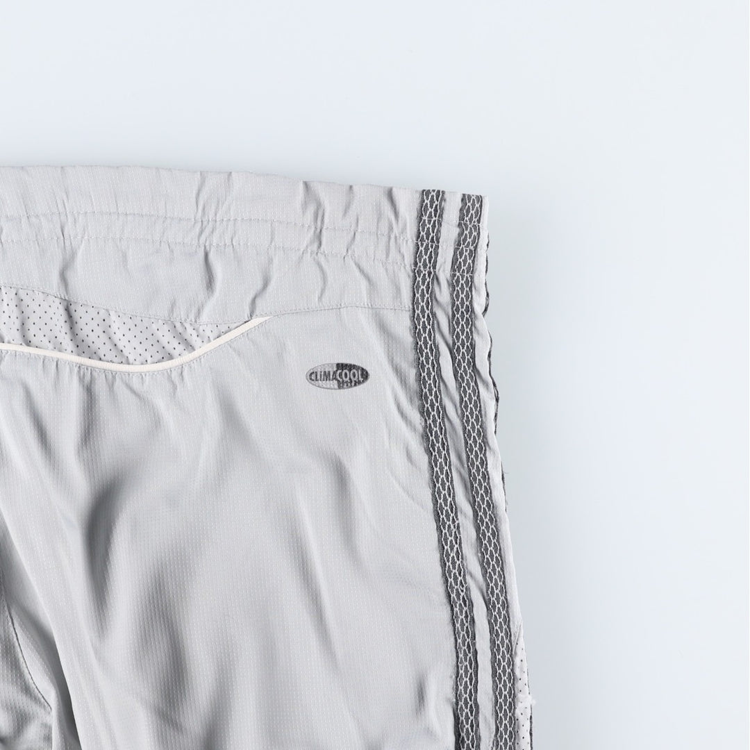 2000'S adidas CLIMA COOL warm-up pants, nylon pants with a crinkly feel, men's size S polyester gray type Vintage Second Hand