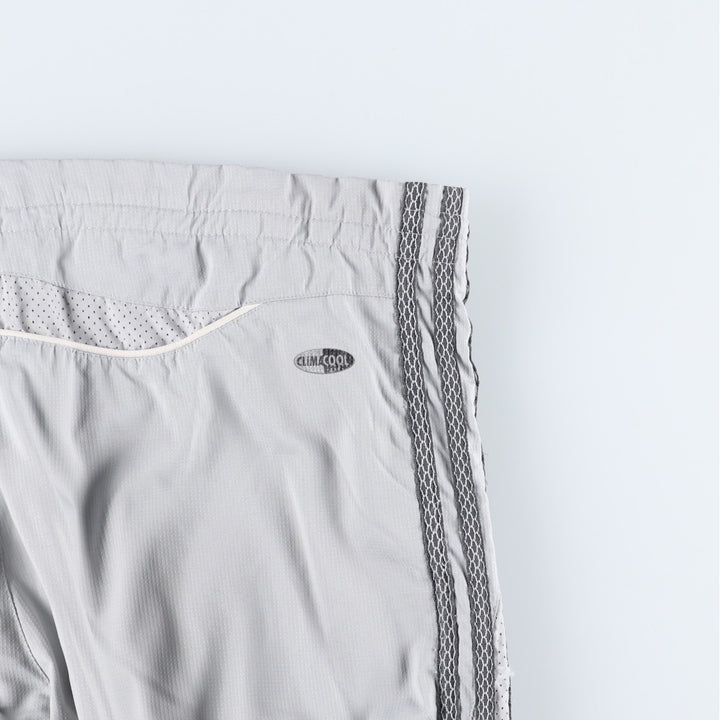 2000'S adidas CLIMA COOL warm-up pants, nylon pants with a crinkly feel, men's size S polyester gray type Vintage Second Hand
