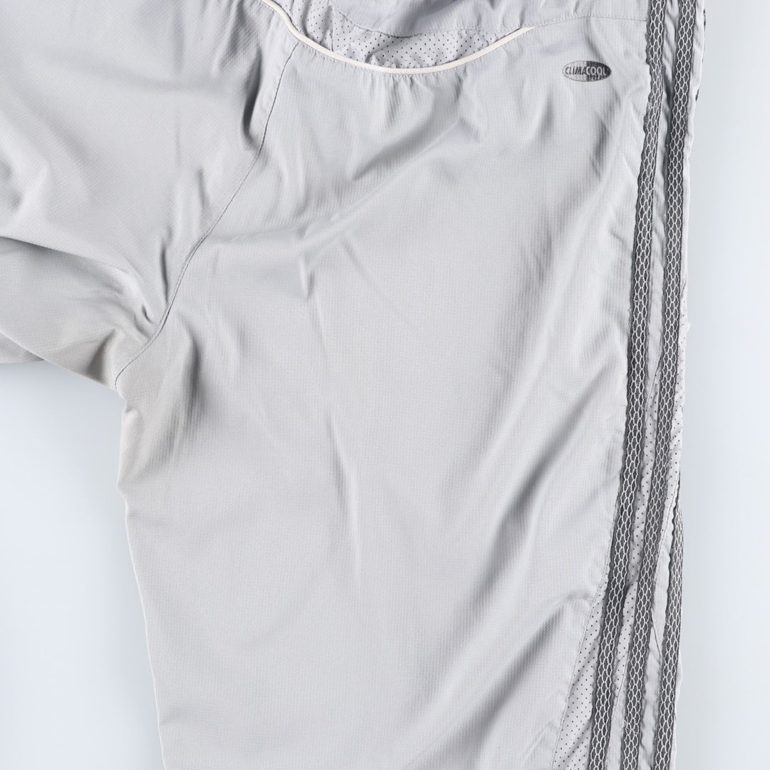 2000'S adidas CLIMA COOL warm-up pants, nylon pants with a crinkly feel, men's size S polyester gray type Vintage Second Hand