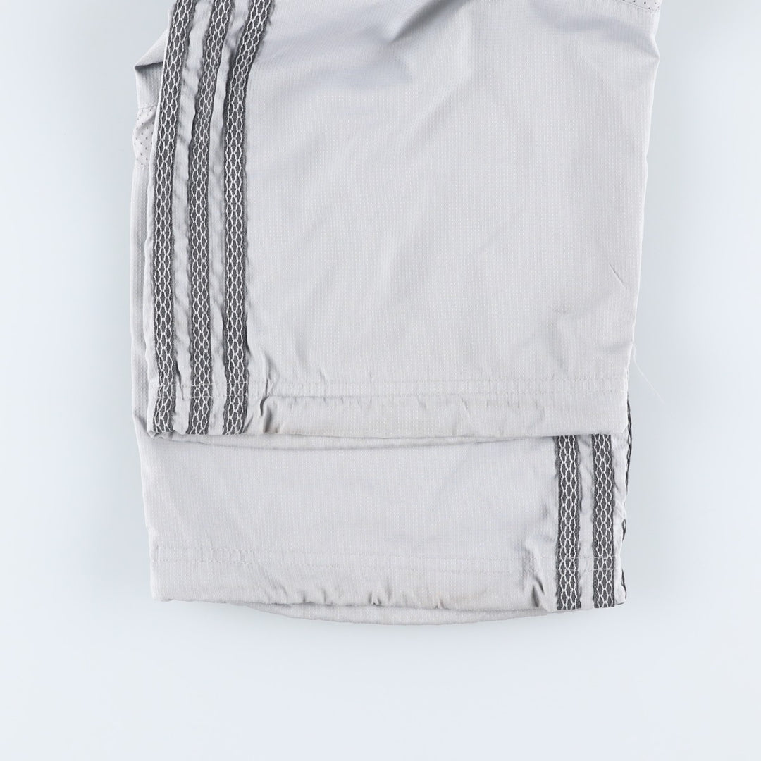 2000'S adidas CLIMA COOL warm-up pants, nylon pants with a crinkly feel, men's size S polyester gray type Vintage Second Hand