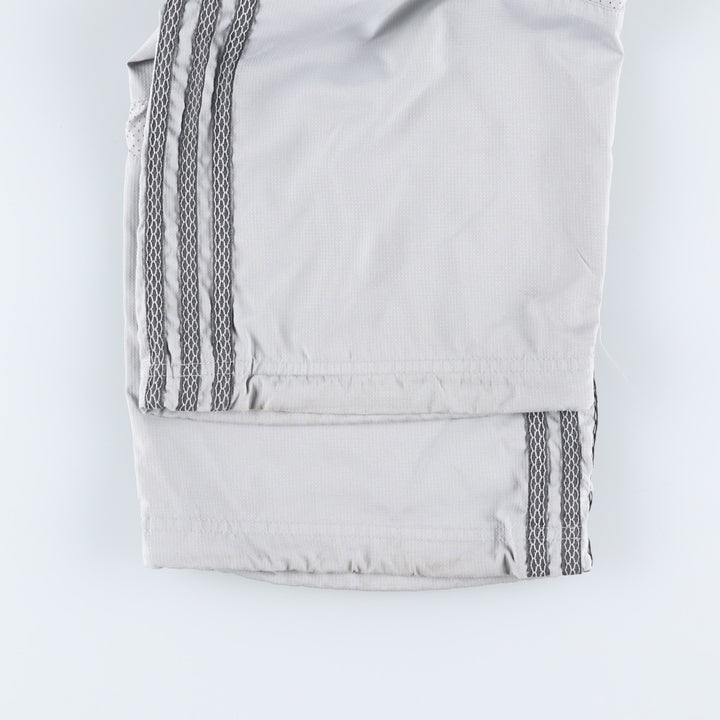 2000'S adidas CLIMA COOL warm-up pants, nylon pants with a crinkly feel, men's size S polyester gray type Vintage Second Hand