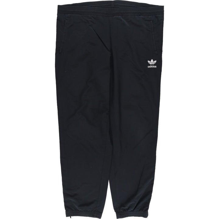 Vintage 90'S Adidas Trefoil Logo Warm-Up Pants, Nylon, Crinkle-Shake Pants, Men's Size L polyester black type Vintage Second Hand