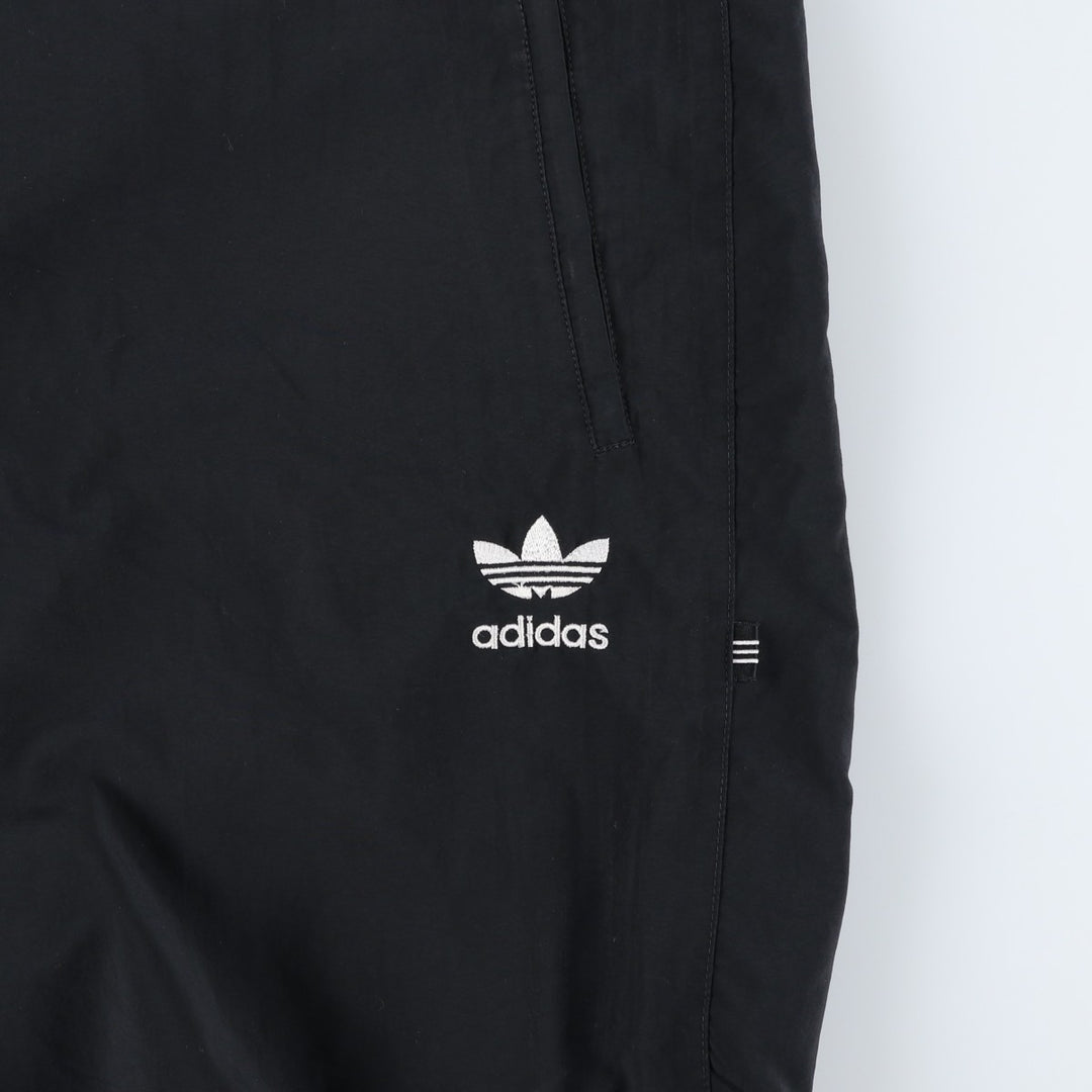 Vintage 90'S Adidas Trefoil Logo Warm-Up Pants, Nylon, Crinkle-Shake Pants, Men's Size L polyester black type Vintage Second Hand