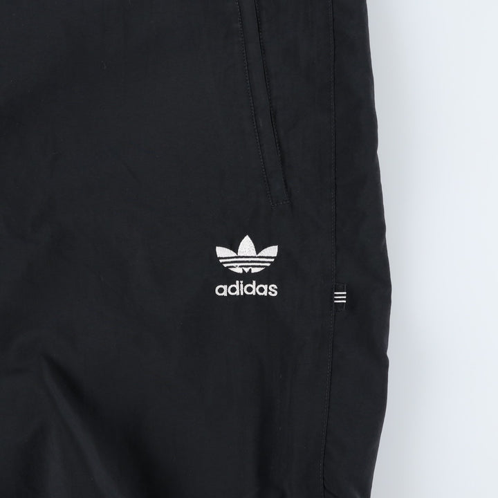 Vintage 90'S Adidas Trefoil Logo Warm-Up Pants, Nylon, Crinkle-Shake Pants, Men's Size L polyester black type Vintage Second Hand