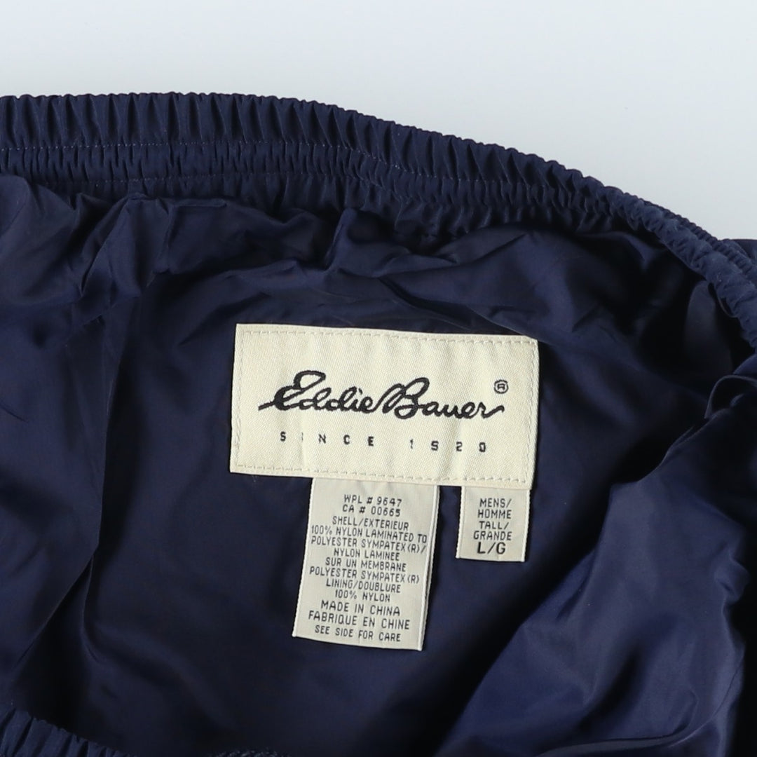 Eddie Bauer Nylon Pants, Shaka Shaka Pants, Men's Size L Nylon navy blue type Vintage Second Hand