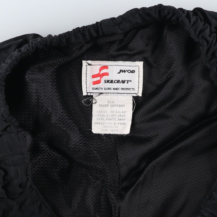 Authentic US Army IPFU Training Pants, Nylon, Shaka Shaka Pants, Made in USA, Men's Size L Nylon black type Vintage Second Hand