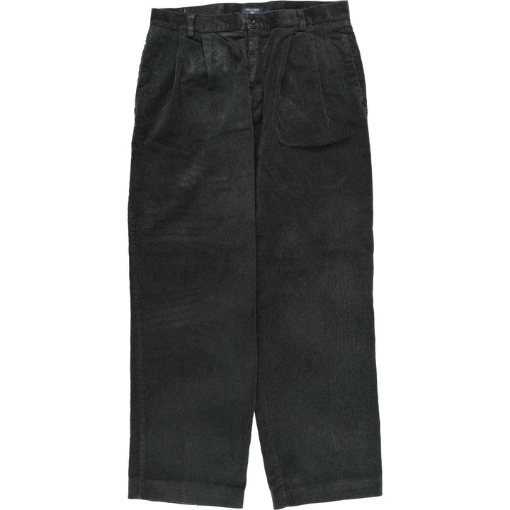 Dockers Two-pleat Corduroy Pants, Men's, Size W35 cotton Charcoal Vintage Second Hand