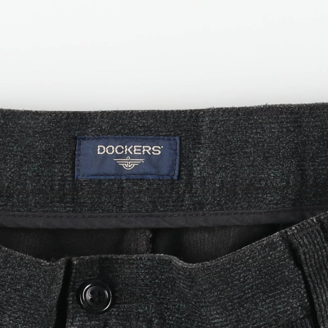 Dockers Two-pleat Corduroy Pants, Men's, Size W35 cotton Charcoal Vintage Second Hand