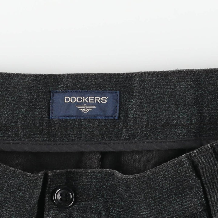 Dockers Two-pleat Corduroy Pants, Men's, Size W35 cotton Charcoal Vintage Second Hand
