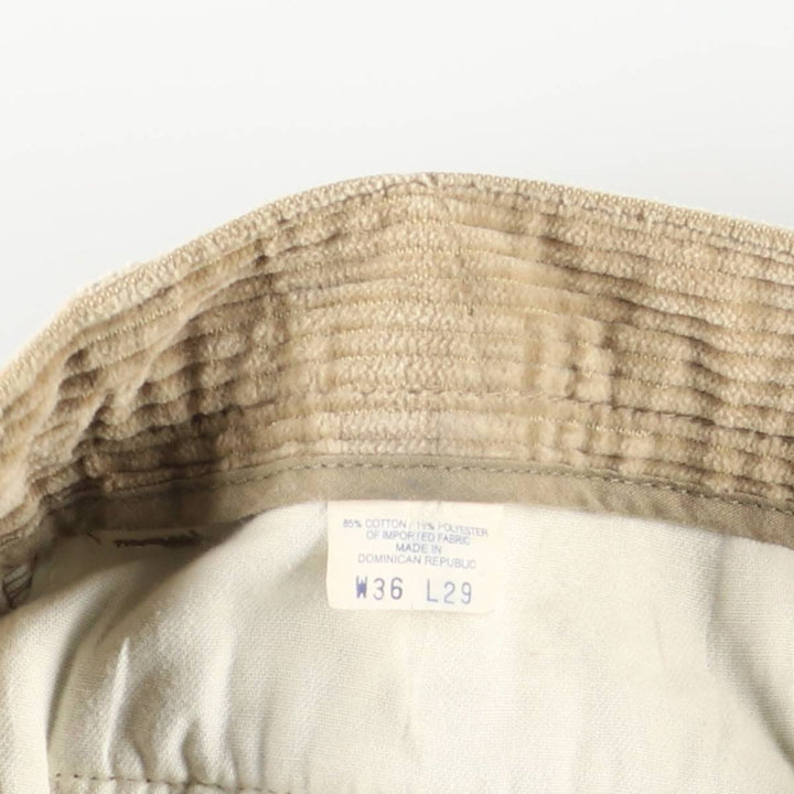 Dockers Khakis Wide-Ribbed Two-Pleated Corduroy Pants, Men's, Size W36 cotton Beige type Vintage Second Hand