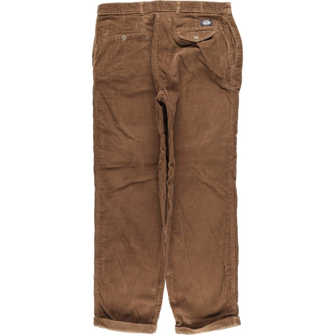 Dockers Wide-Ribbed Two-Pleated Corduroy Pants, Men's Size 36 cotton brown type Vintage Second Hand
