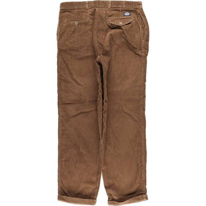 Dockers Wide-Ribbed Two-Pleated Corduroy Pants, Men's Size 36 cotton brown type Vintage Second Hand
