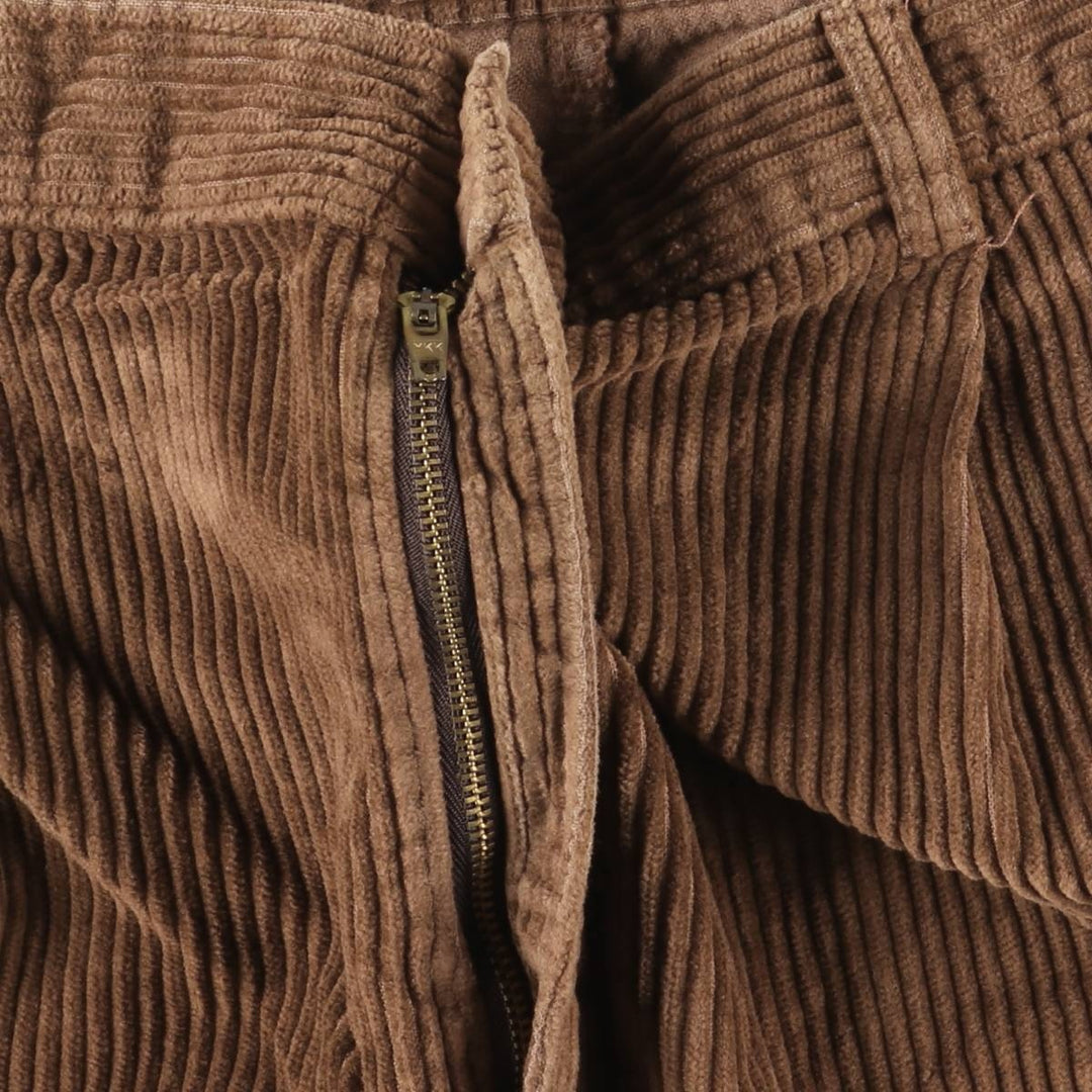 Dockers Wide-Ribbed Two-Pleated Corduroy Pants, Men's Size 36 cotton brown type Vintage Second Hand