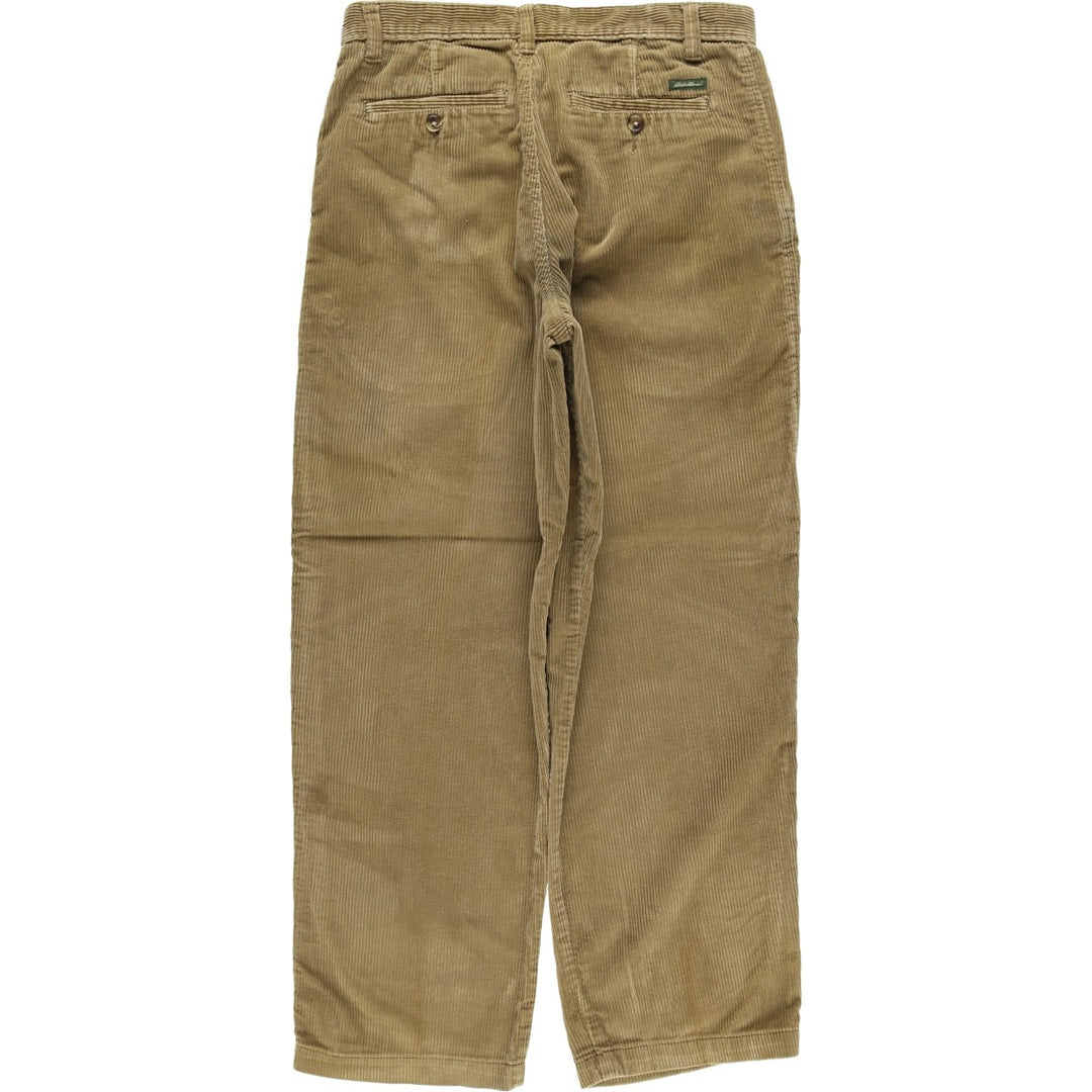 2000'S Eddie Bauer Relaxed Fit Two-Pleated Corduroy Pants, Men's Size W32 cotton brown type Vintage Second Hand