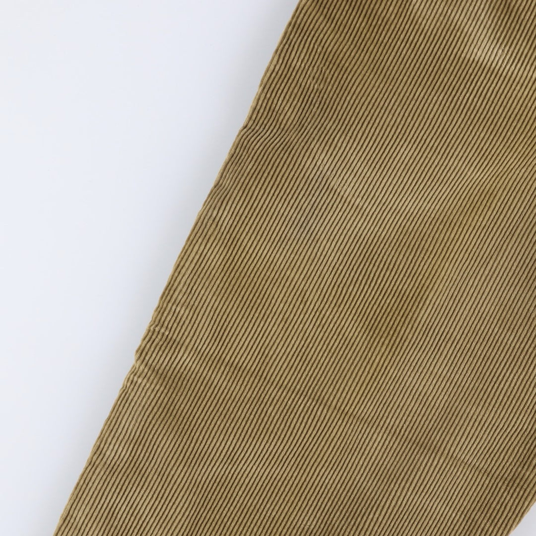 2000'S Eddie Bauer Relaxed Fit Two-Pleated Corduroy Pants, Men's Size W32 cotton brown type Vintage Second Hand