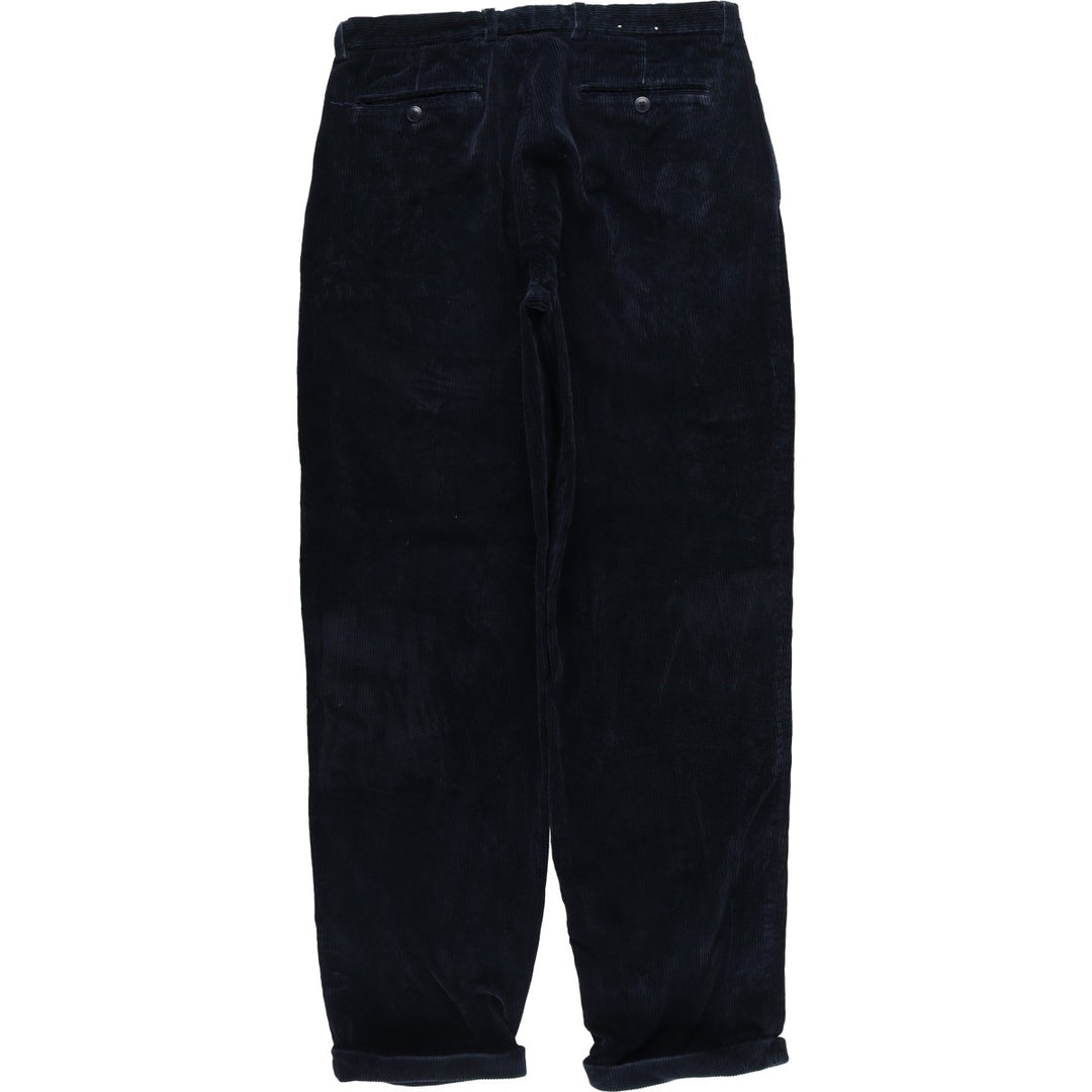 90'S Nautica Two-pleat Corduroy Pants, Men's, Vintage, Size 34 cotton navy blue type Vintage Second Hand