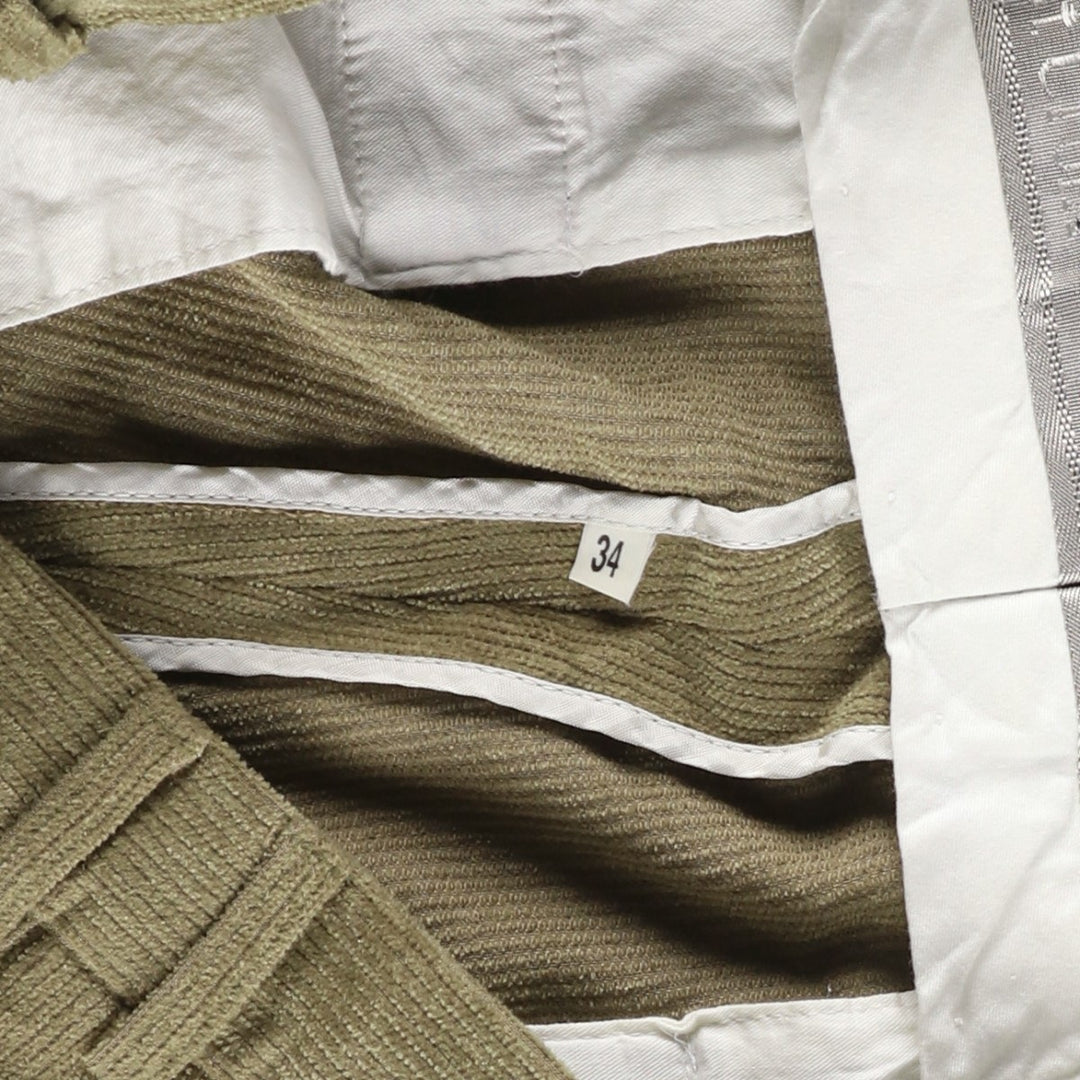 ST CROX Two-pleat Corduroy Pants, Men's, Size 34, Vintage polyester brown type Vintage Second Hand