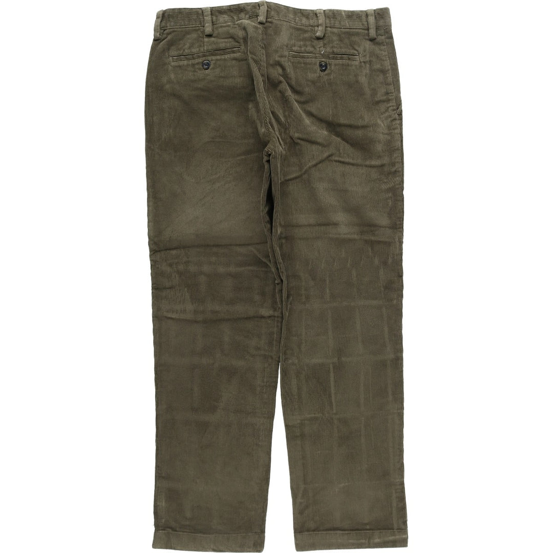 90s-00'S Vintage LLBean Classic Fit Corduroy Pants, Men's, Size 36 cotton Khaki type sage green Vintage Second Hand