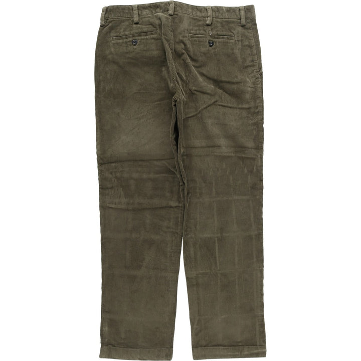 90s-00'S Vintage LLBean Classic Fit Corduroy Pants, Men's, Size 36 cotton Khaki type sage green Vintage Second Hand
