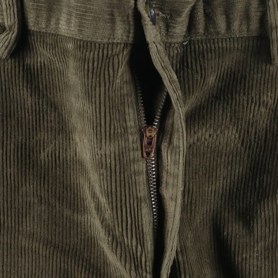 90s-00'S Vintage LLBean Classic Fit Corduroy Pants, Men's, Size 36 cotton Khaki type sage green Vintage Second Hand