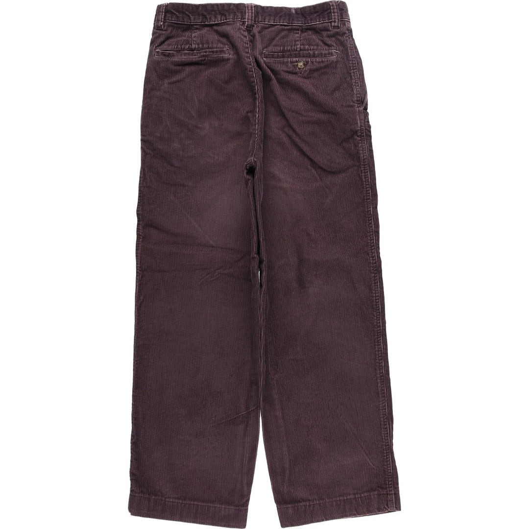 Vintage LLBean Double L Classic Fit Two-pleat Corduroy Pants from the 1980'S and 1990s, Men's Size W30 cotton purple type Vintage Second Hand
