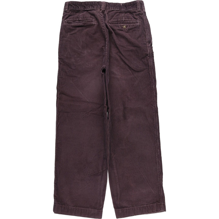 Vintage LLBean Double L Classic Fit Two-pleat Corduroy Pants from the 1980'S and 1990s, Men's Size W30 cotton purple type Vintage Second Hand