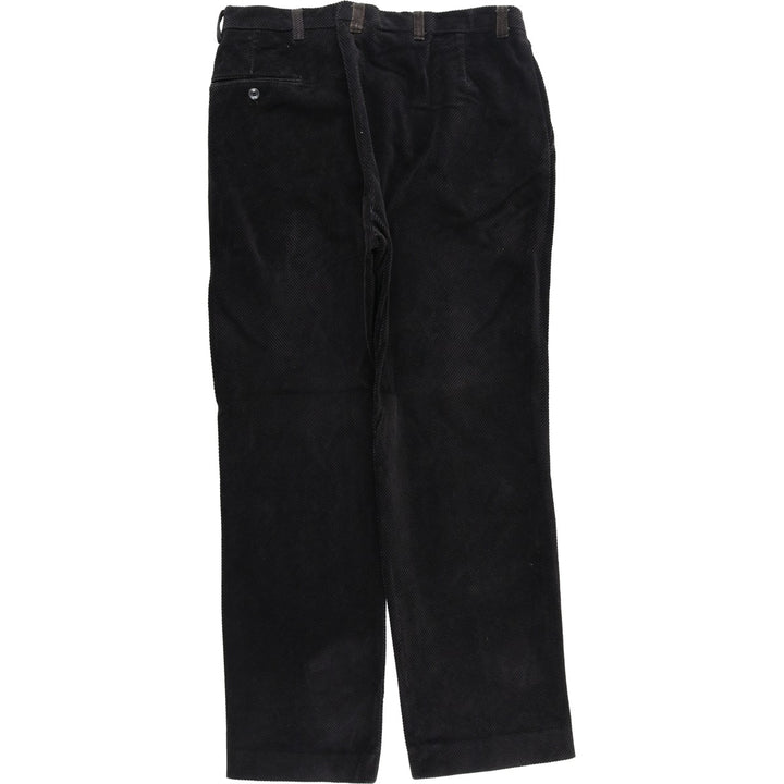 Vintage 80s-90'S Lawrence two-pleat corduroy pants, made in the USA, men's size 34. unclear black type Vintage Second Hand