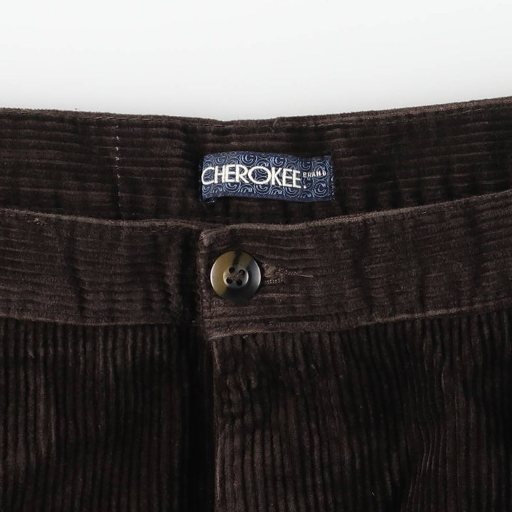 CHEROKEE Corduroy Pants Men's Size 34 cotton brown type Vintage Second Hand