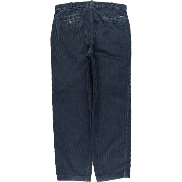 IZOD Two-pleat Corduroy Pants, Men's, Size 36 cotton navy blue type Vintage Second Hand