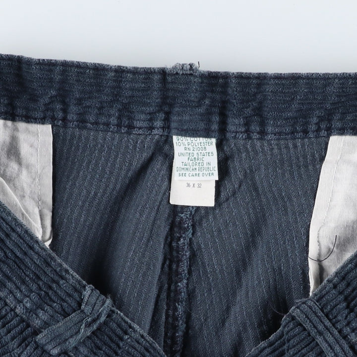 IZOD Two-pleat Corduroy Pants, Men's, Size 36 cotton navy blue type Vintage Second Hand