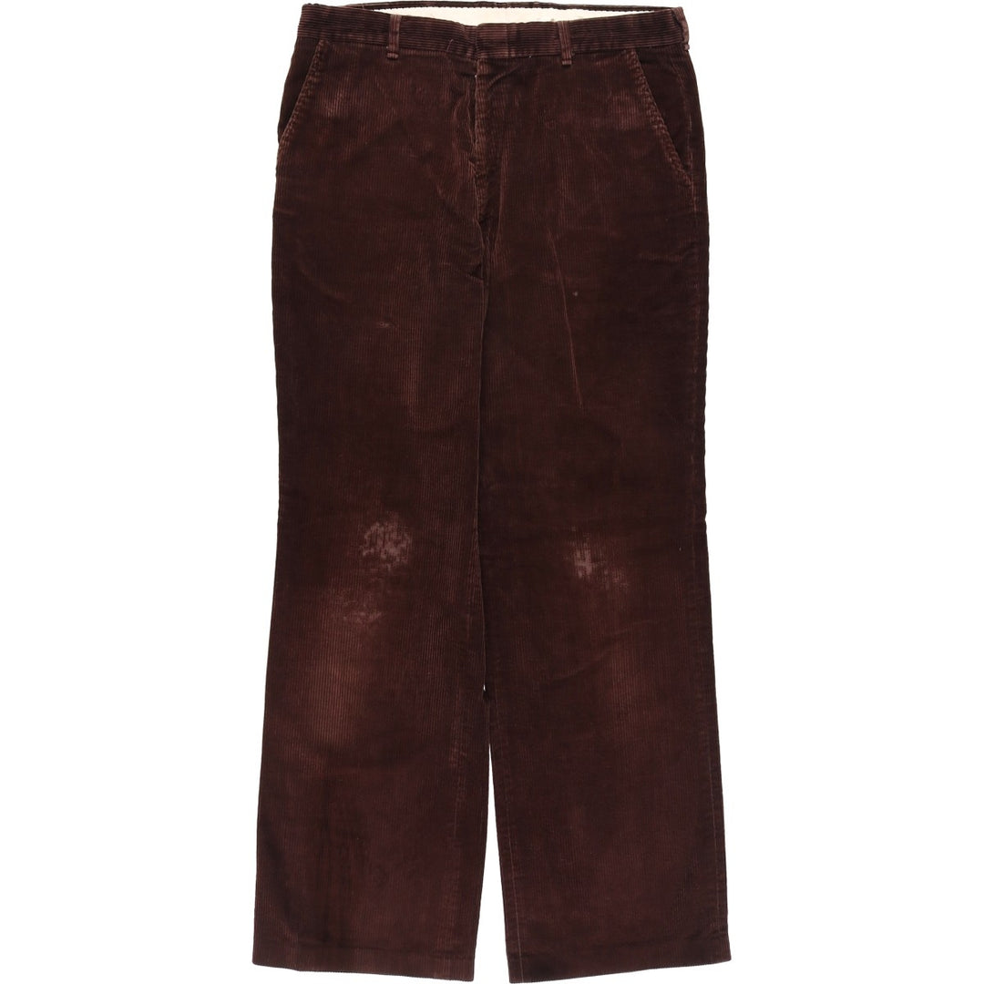 Vintage wide-ribbed corduroy pants for men, size W32 unclear brown type Vintage Second Hand
