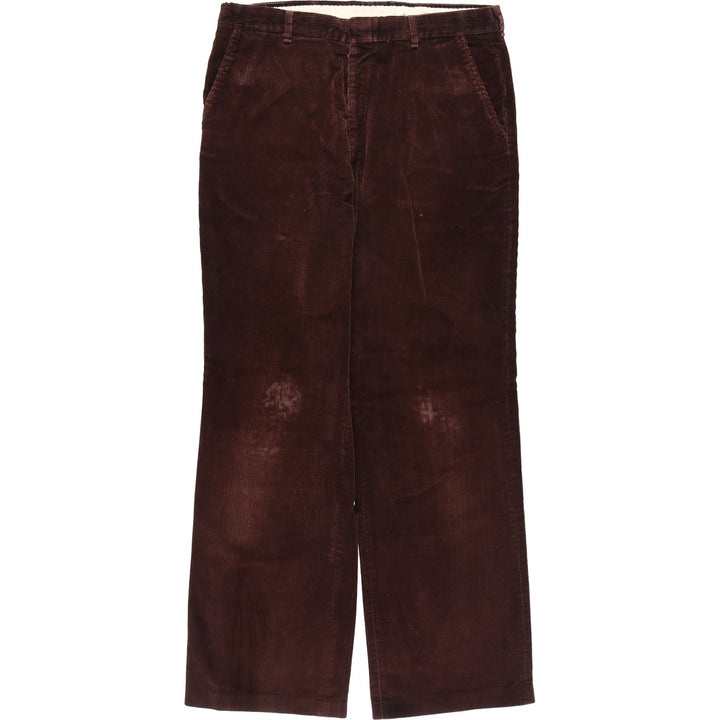 Vintage wide-ribbed corduroy pants for men, size W32 unclear brown type Vintage Second Hand