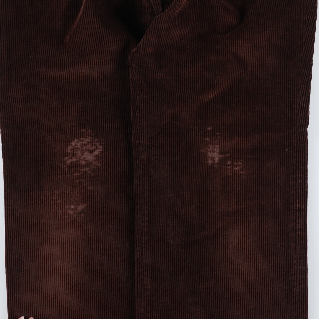 Vintage wide-ribbed corduroy pants for men, size W32 unclear brown type Vintage Second Hand