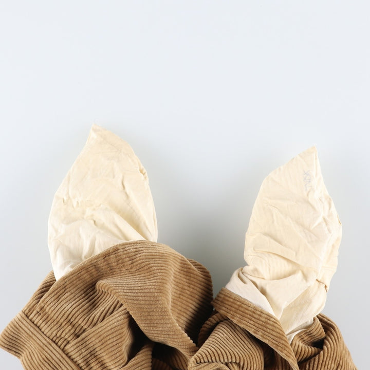 2000'S LANDS'END Two-pleat Wide-ribbed Corduroy Pants, Men's, Size W36 cotton Beige type Vintage Second Hand