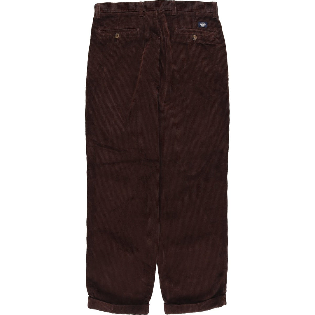 Dockers Khakis Wide-Ribbed Two-Pleated Corduroy Pants, Men's, Size W33 cotton brown type Vintage Second Hand