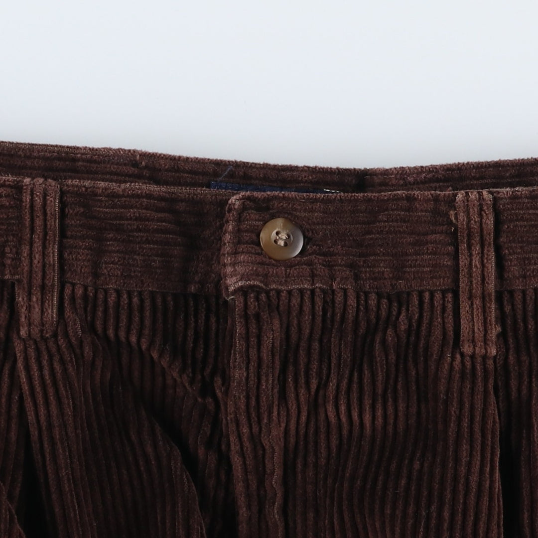Dockers Khakis Wide-Ribbed Two-Pleated Corduroy Pants, Men's, Size W33 cotton brown type Vintage Second Hand