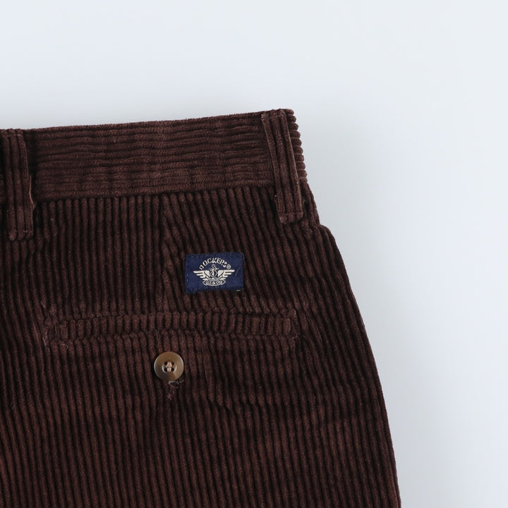 Dockers Khakis Wide-Ribbed Two-Pleated Corduroy Pants, Men's, Size W33 cotton brown type Vintage Second Hand