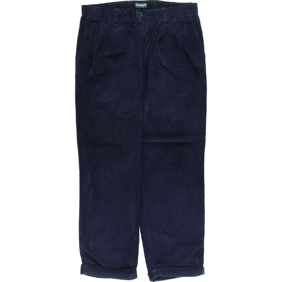 90'S Dockers Recode Two-Pleated Corduroy Pants, Men's, Size W35 cotton navy blue type Vintage Second Hand