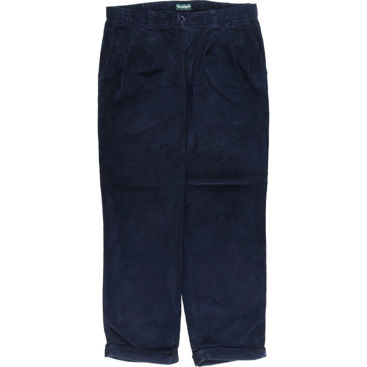90'S Dockers Recode Two-Pleated Corduroy Pants, Men's, Size W35 cotton navy blue type Vintage Second Hand