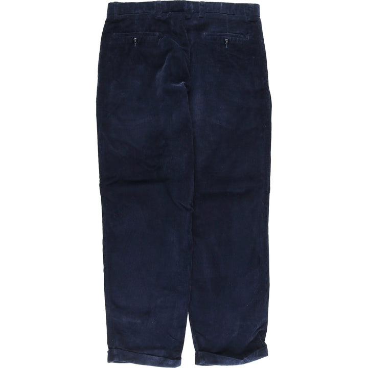 90'S Dockers Recode Two-Pleated Corduroy Pants, Men's, Size W35 cotton navy blue type Vintage Second Hand