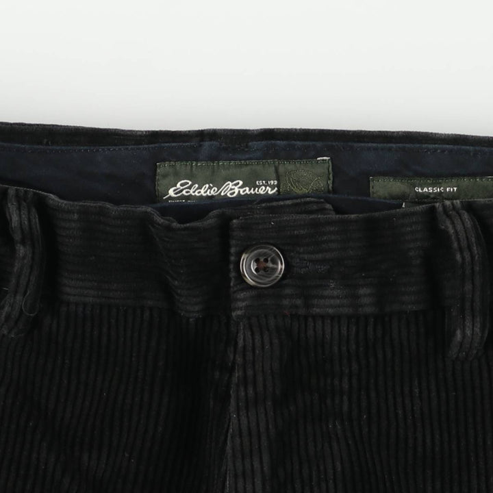 2000'S Eddie Bauer Classic Fit Corduroy Pants, Men's, Size 36 cotton black type Vintage Second Hand
