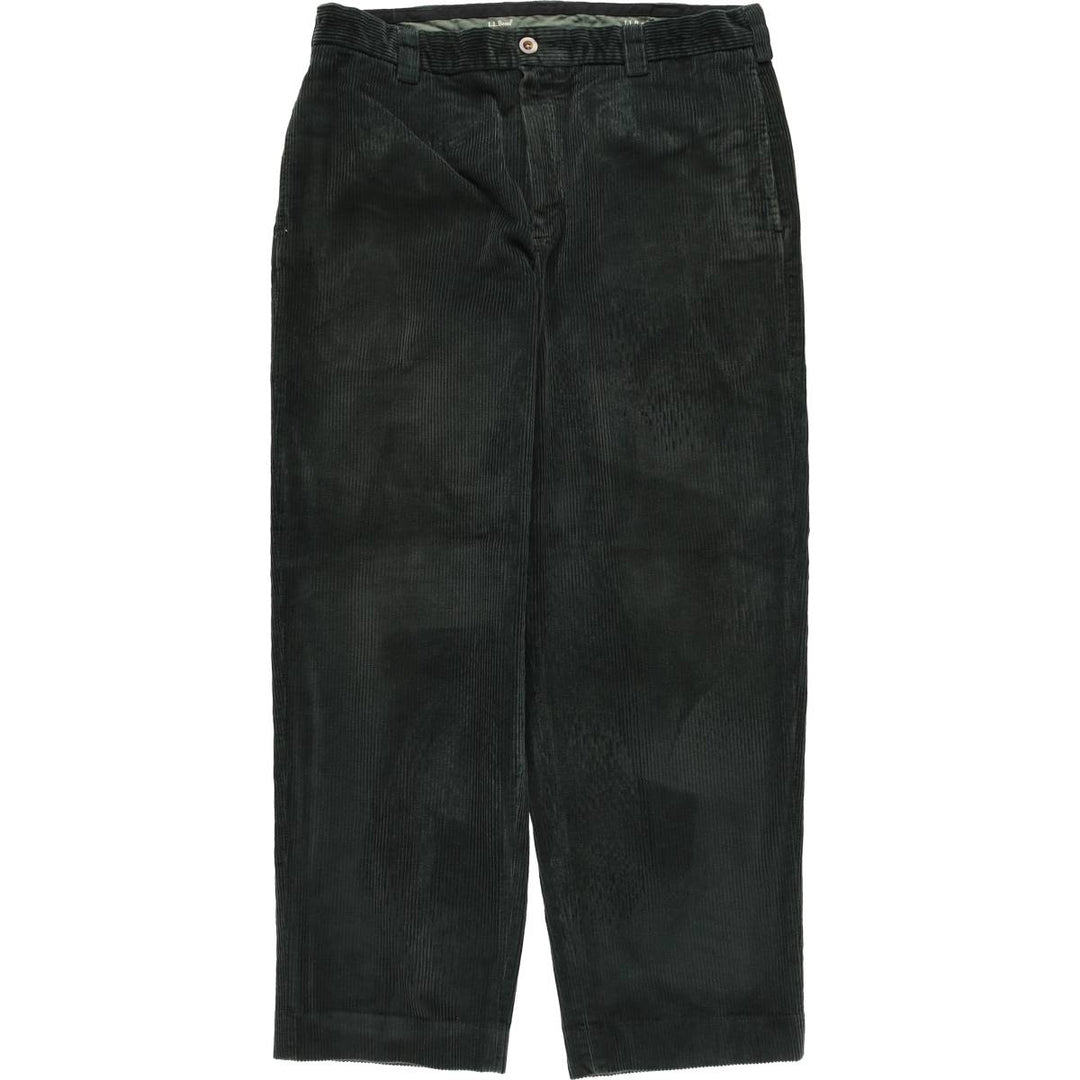 90s-00'S Vintage LLBean Classic Fit Corduroy Pants, Men's, Size 36 cotton green type Vintage Second Hand